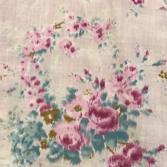 J.Jill Floral Long Sleeve Button Front 100% Cotton Shirt size XLT - Picture 5 of 8